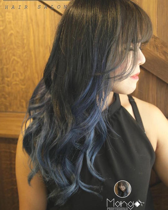 人魚藍漸層刷染