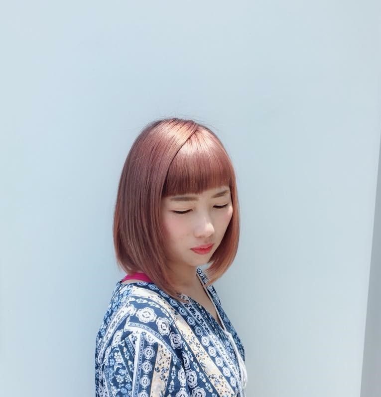 台中市良晉概念美學設計師張子函的橘色系髮型