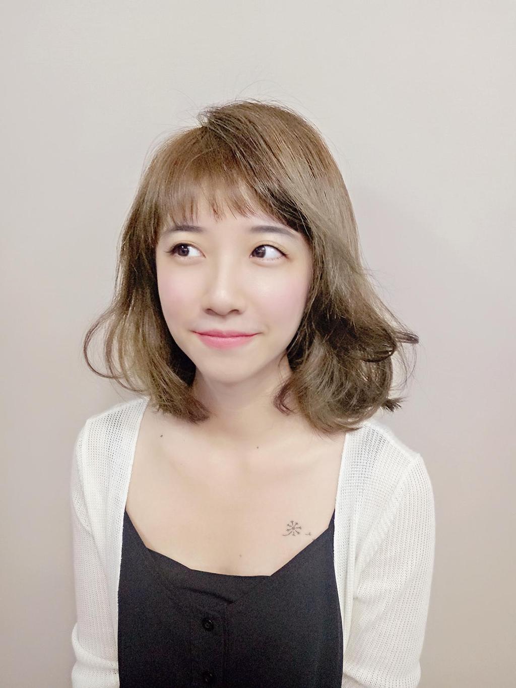 台中奶茶色染髮中長髮沙龍推薦