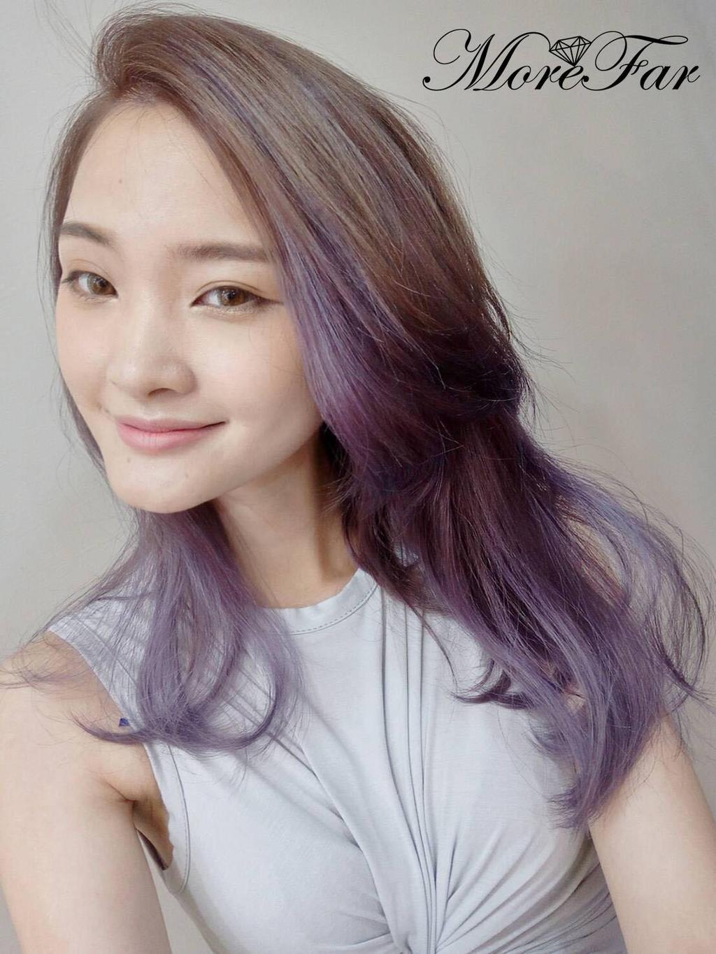 台中女生長髮 紫色染髮沙龍推薦