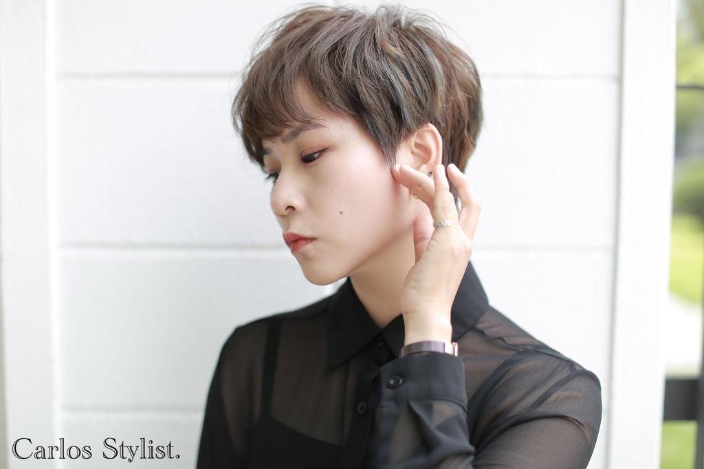 台中市8度 Hair Salon設計師Carlos Yeah的男孩風髮型