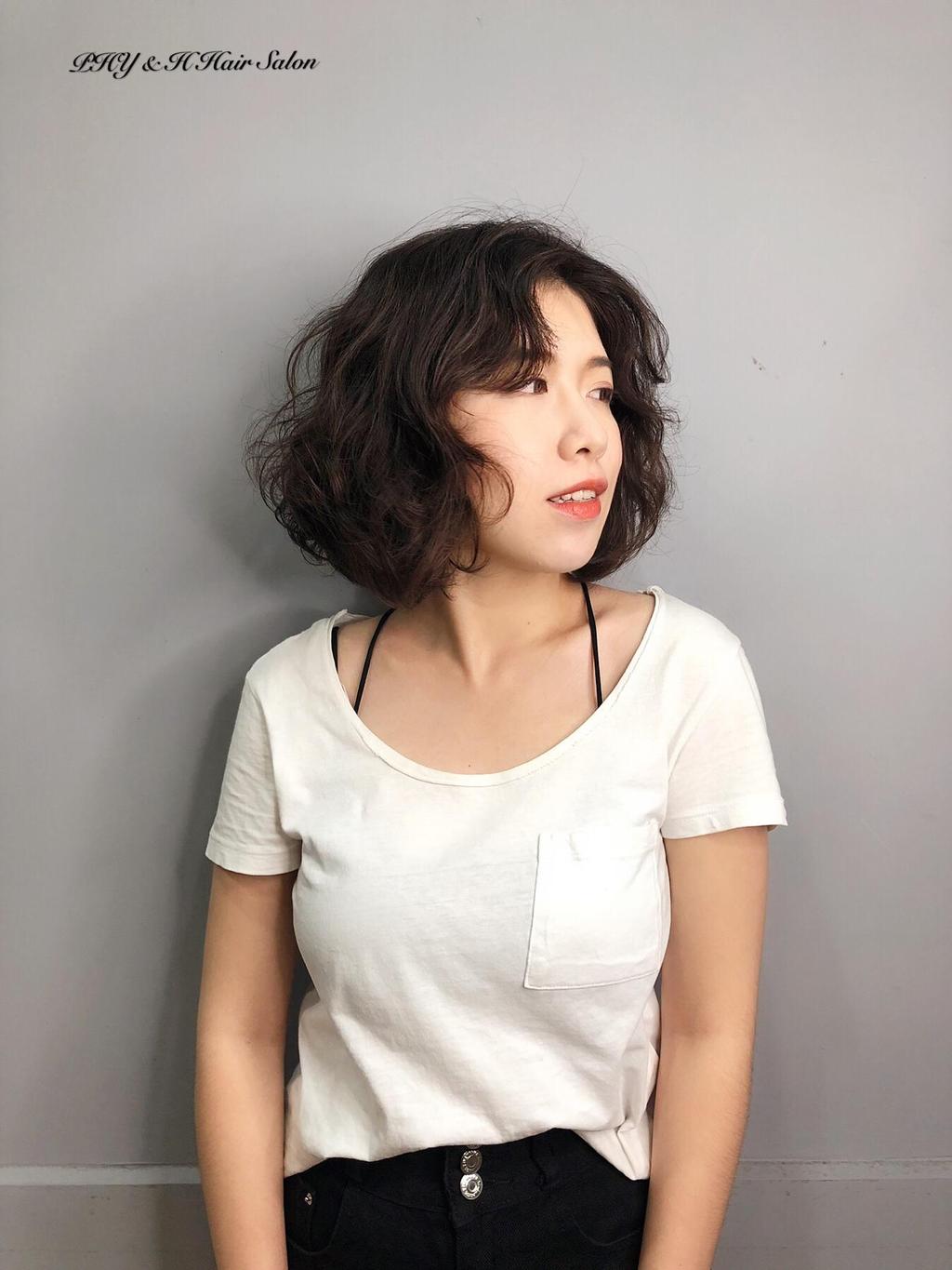 高雄市PHY & H Hair Salon設計師許敬誠的文青復古卷髮作品