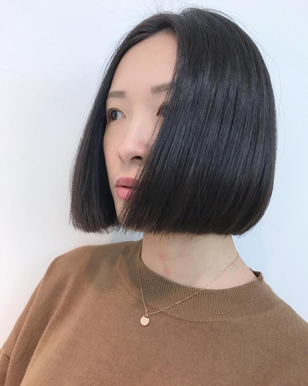 鮑伯頭、清新中短髮-(耳下肩上)、女生齊長髮型、玻璃短髮