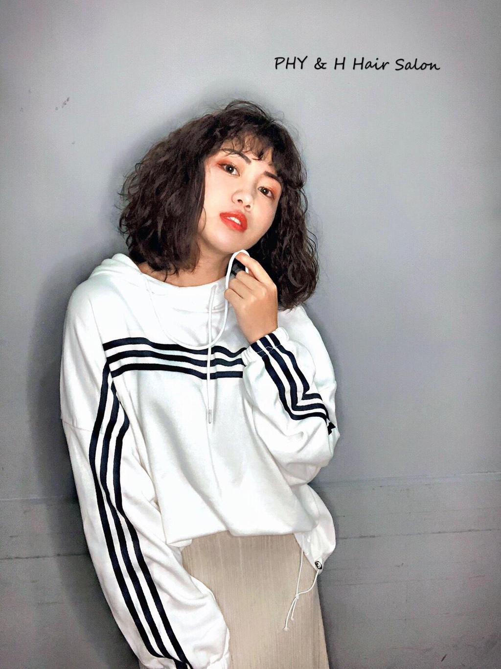 嬉皮卷、羊毛卷瀏海、女生卷髮