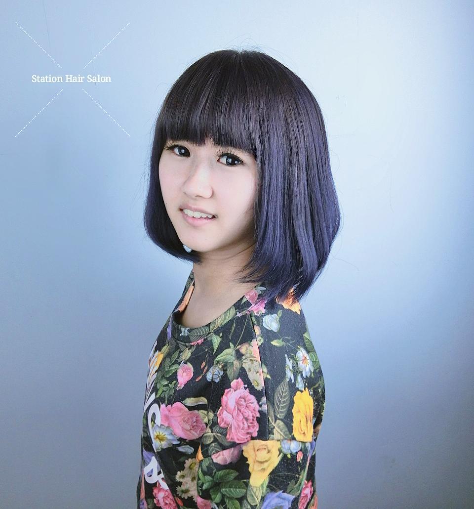 風鈴藍髮色