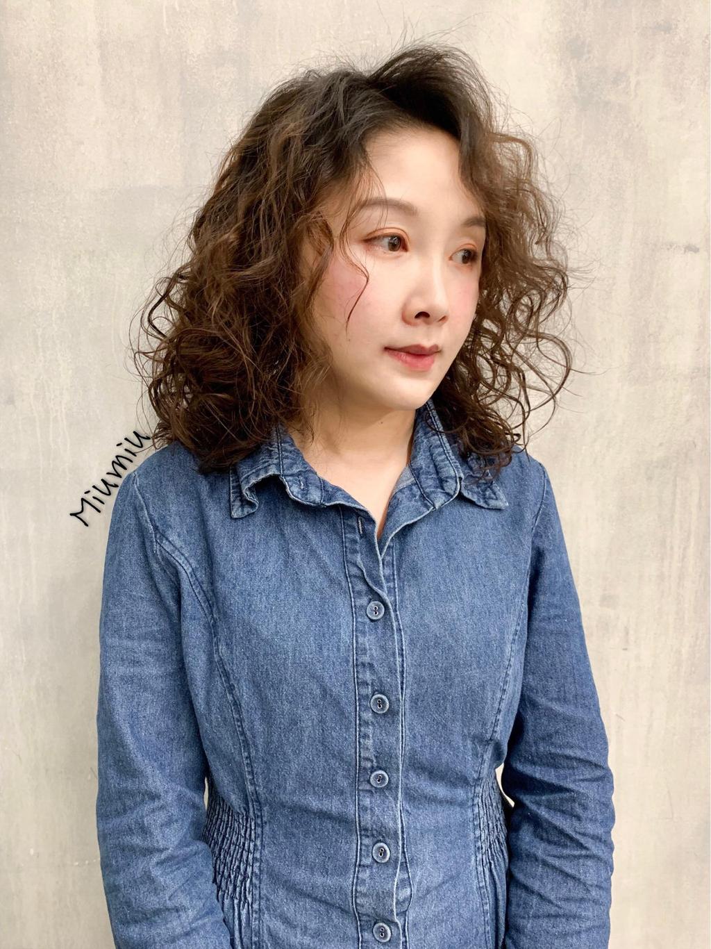 及肩中長卷髮、嬉皮卷、女生卷髮、泰迪熊卷