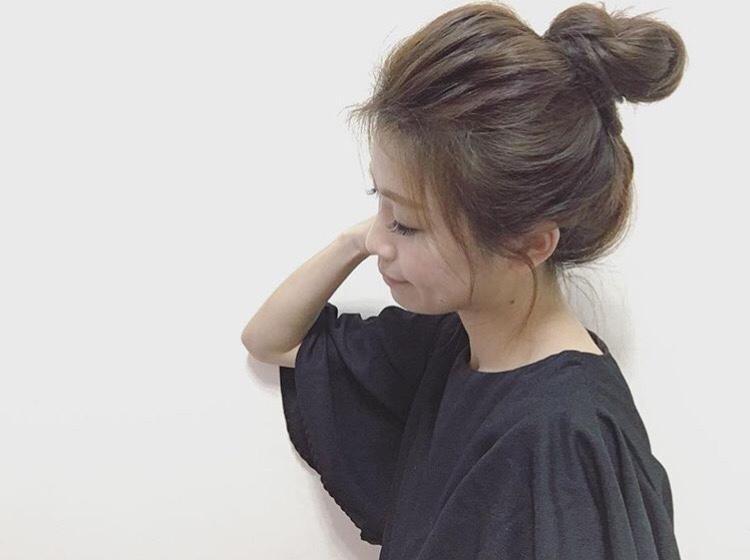 隨性風格丸子頭髮型教學