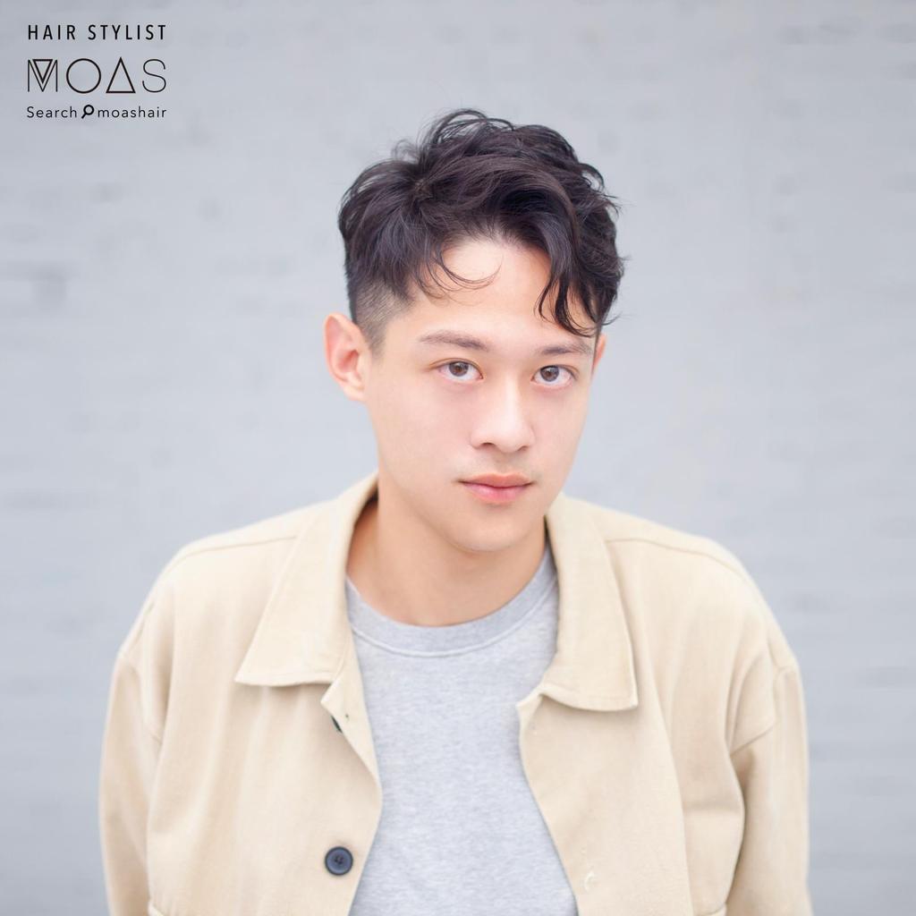 男生短髮男生卷髮逗號瀏海
