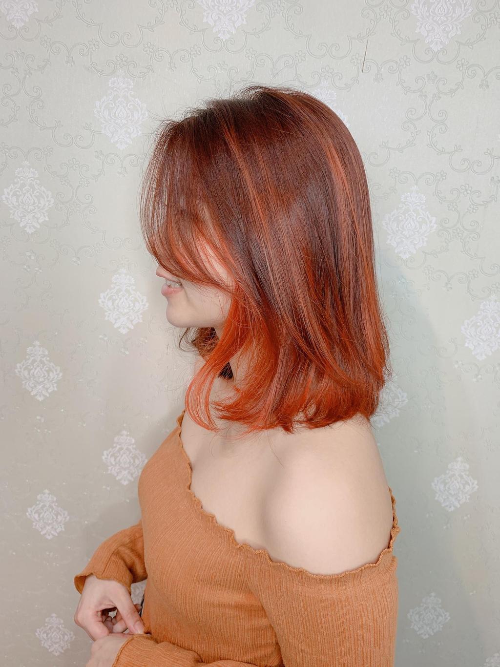 面試髮型 肉桂橘髮色