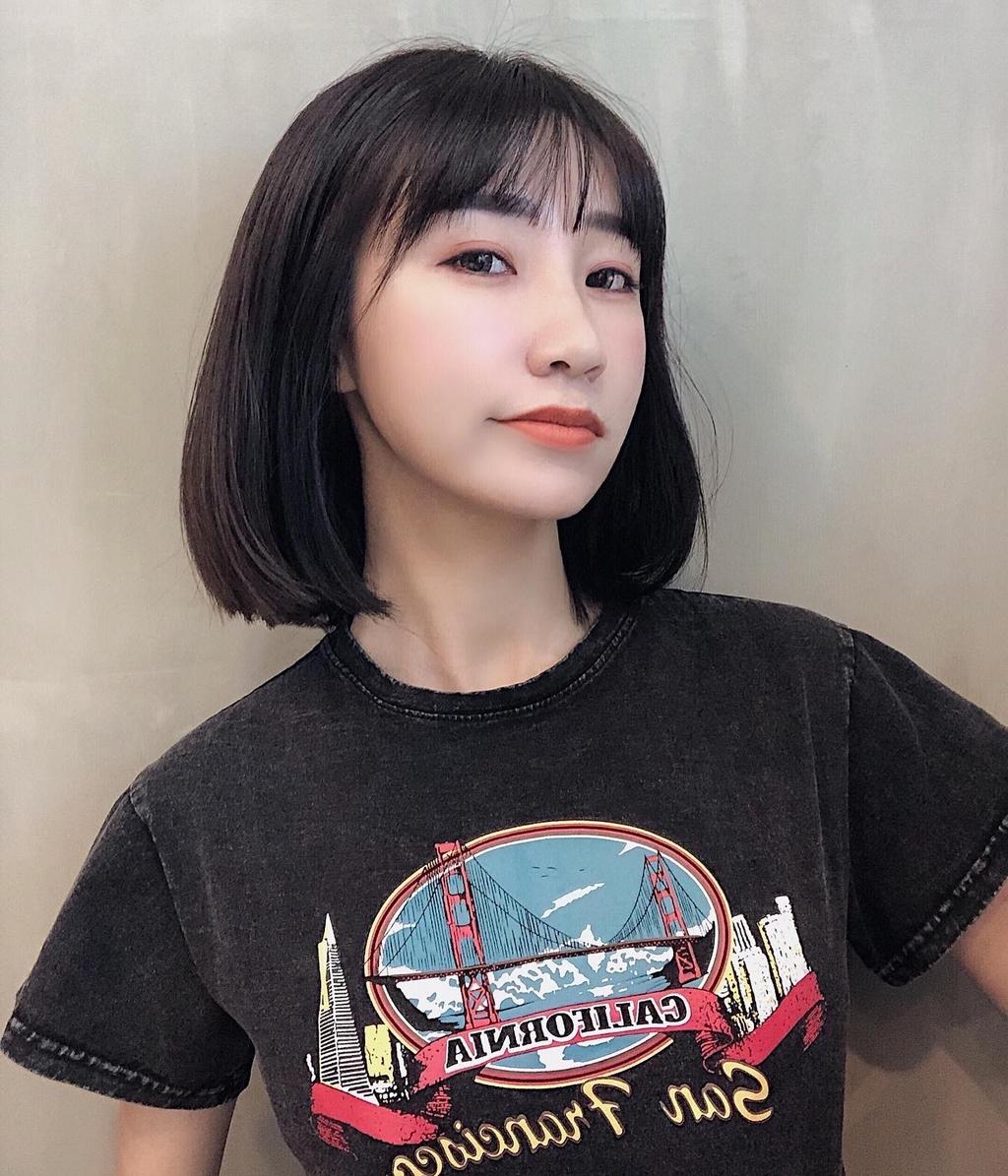 氣質派韓妞髮型空氣感瀏海 &times; 自然棕色