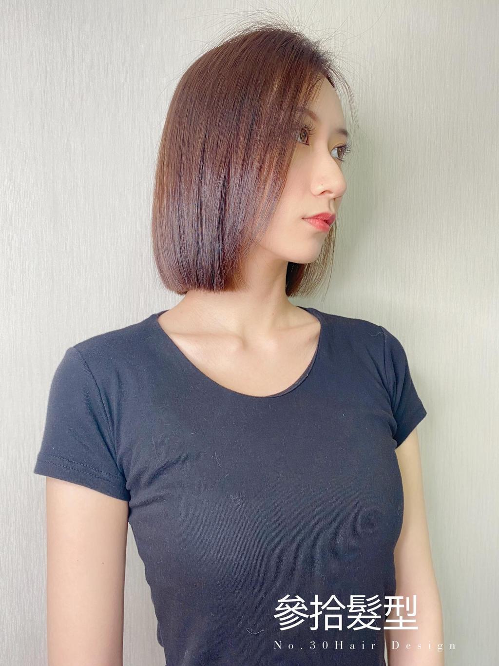 女生齊長髮型、鎖骨髮、撩耳齊短髮、冷萃咖啡髮色