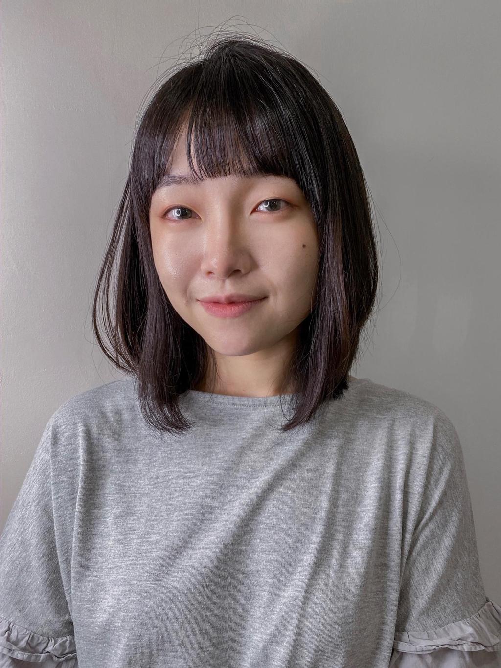 女生齊長髮型、鎖骨髮、撩耳齊短髮