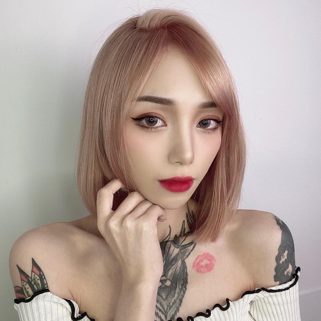 女生齊長髮型、鎖骨髮、撩耳齊短髮、特殊色