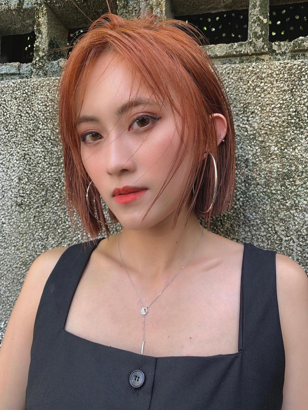 撩耳齊短髮、女神系短髮、珠寶盒光透髮色、珊瑚橘色