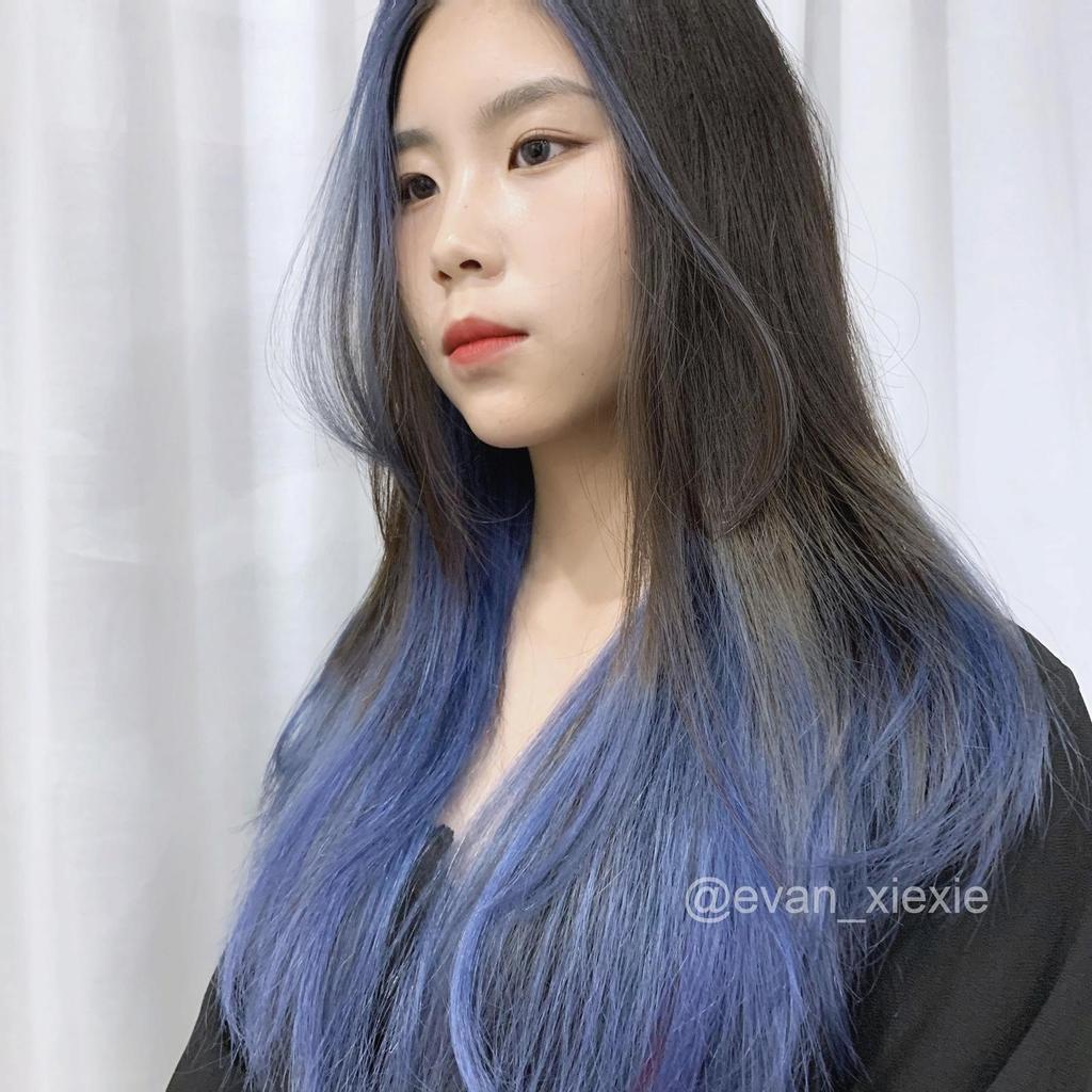 特殊色漸層裙尾式染髮夯，仙氣女孩必染藍莓冰沙色