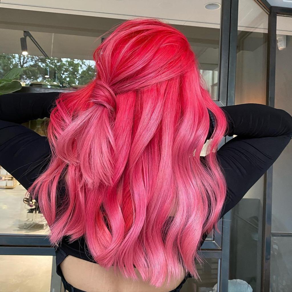 胭脂紅色、特殊色、漂髮、珠寶盒光透髮色