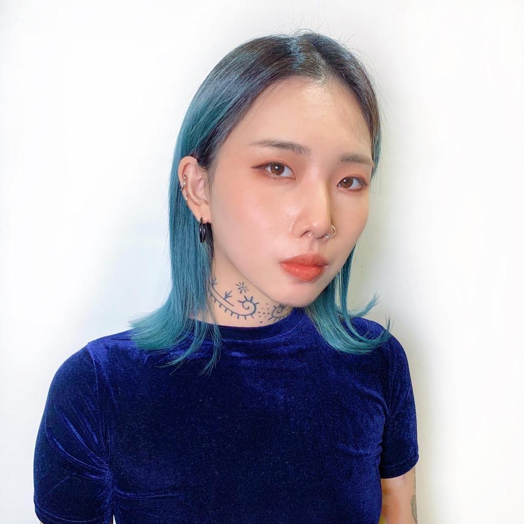 獨角獸髮色、特殊色、漂髮、地球藍